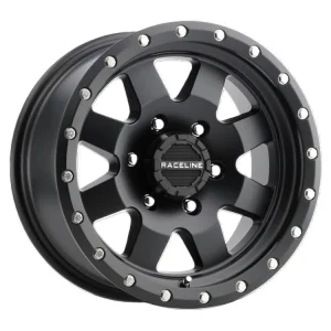 Raceline – 935B Defender – Black – 15″x5″ 0mm – Summer Wheels – 935B-55012